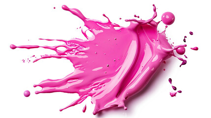 splash of bright pink nail polish cut out