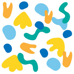 Colorful organic shapes background