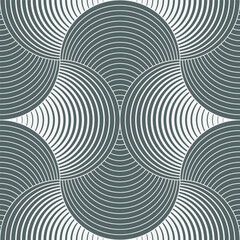 geometric pattern vector. Geometric simple fashion fabric print. Vector repeating tile texture. Overlapping circles funky theme or linear petal of flower or flora. pattern is on swatches panel