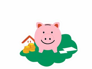 piggy bank with money