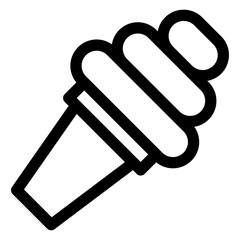 ice cream line icon vector illustration isolated on white background