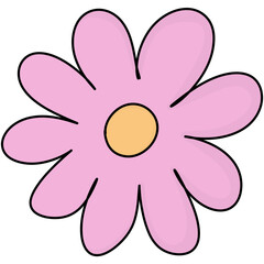 pink flower illustration 