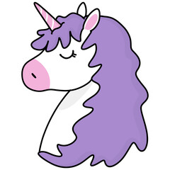 Cartoon unicorn illustration 