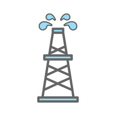 Oil rig icon vector design template