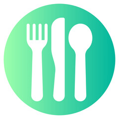 cutlery gradient icon