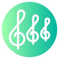 Fototapeta premium music gradient icon