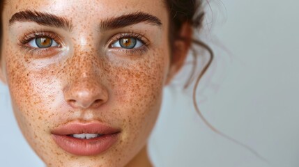 dark spots on the face of beautiful woman generative ai