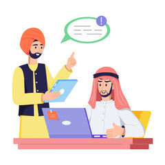 Ready to use flat illustration of workplace diversity 