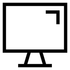 screen line icon vector illustration isolated on white background
