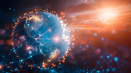 Obraz premium Business process analysis and innovation with global network connectivity. Concept for success.