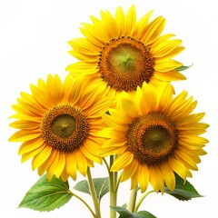 Obraz premium sunflowers, isolated on white