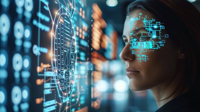 Machine learning model being developed, intricate coding and data visualization, high-tech and professional environment