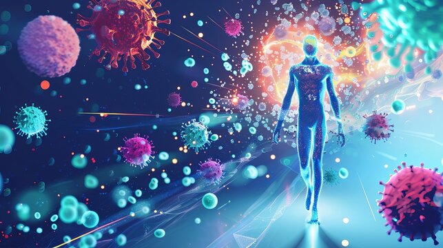 vibrant immunotherapy concept illustration scientific breakthrough harnessing bodys healing power