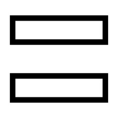 equal line icon vector illustration isolated on white background