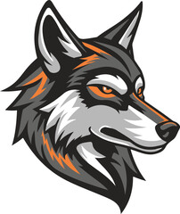 Wolf head mascot vector illustration