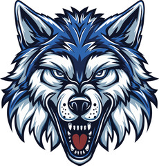 Wolf head mascot vector illustration