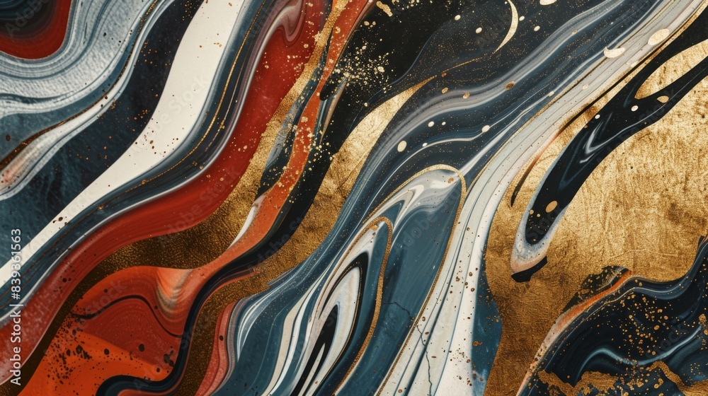 Aufkleber abstract background featuring fluid, marbled patterns in rich, luxurious tones, conveying elegance a