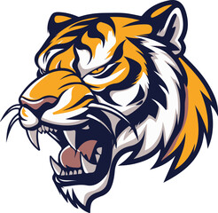 Tiger head mascot vector illustration