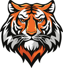Tiger head mascot vector illustration