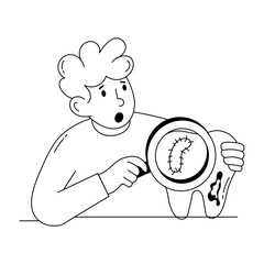 Download doodle mini illustration of cavity checkup