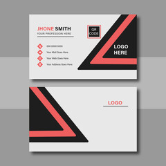 Clean Corporate Business Card Layout. Modern unique creative business card. Business card for business and personal use. Vector illustration design, Print ready,