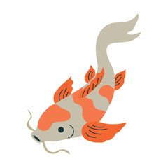 Koi fish icon clipart avatar logotype isolated vector illustration