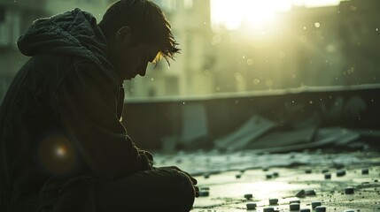 Generate an image capturing the loneliness