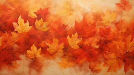autumn leaves watercolor background