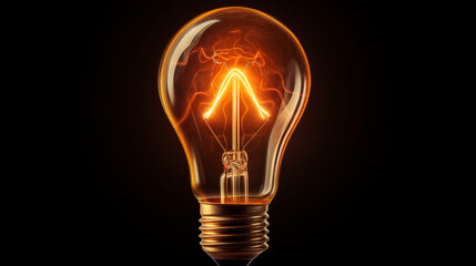 light bulb on black background illustration,light bulb idea, concepty of creativity