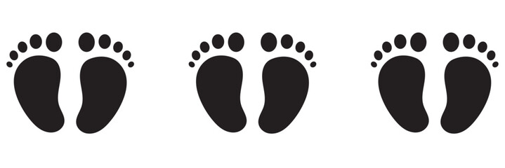silhouette baby love footprint illustration design