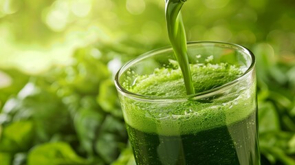 green juice in a glass generative ai