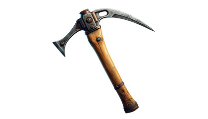 Vintage mountain ice axe  isolated on transparent or white background.