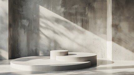 abstract, background, empty, modern, minimal, platform, product, geometric, pedestal, studio, scene, showcase, circle, display, stage, cylinder, space, design, floor, render, room, object, presentatio