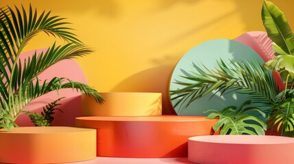 podium, summer colors