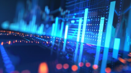 Report graphic in blue hues abstract