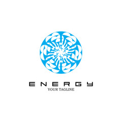 Modern energy logo and business card design. solution, positive, modern, energy, icon. Energy vector illustration.