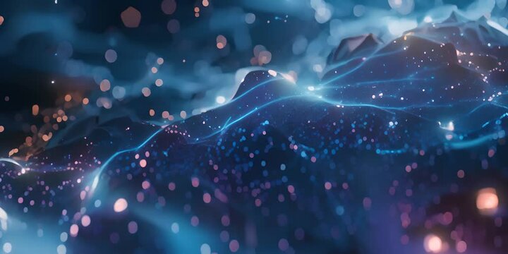 Digital backdround ideal for technological operations, neural networks, AI, data transmission and encryption, digital archives, audio and visual representations, scientific research,
