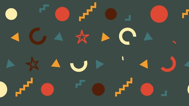 Repeating pattern with colorful Christmas ornaments and numbers for background design