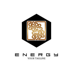 Modern energy logo and business card design. solution, positive, modern, energy, icon. Energy vector illustration.