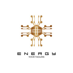 Modern energy logo and business card design. solution, positive, modern, energy, icon. Energy vector illustration.