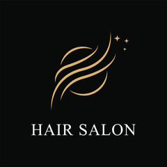 Hair salon beauty logo design concept idea