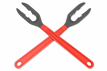 Precision 64-Bit Tongs Illustration in Vector Flat Design on White Background