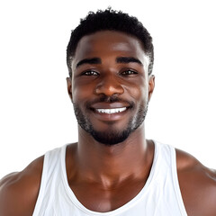 Obraz premium [Transparent Background PNG]Portrait of a Smiling African American Man