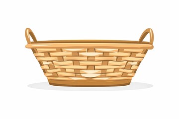 Obraz premium Modern 64-Bit Basket Vector Illustration in Flat Design on White Background