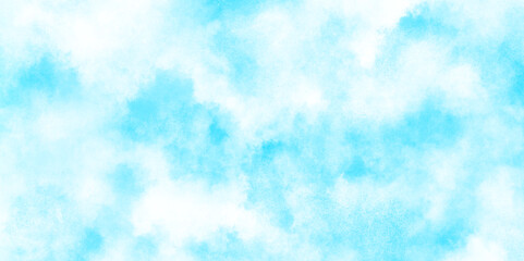 Brush-painted blurred and grainy paint aquarelle Abstract light sky blue grunge texture, blurred and grainy Blue powder explosion on white background, Classic brush painted Blue sky.
