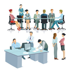 eine Arbeitsgruppe von  Personen beim Meeting. illustration