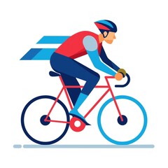Fototapeta premium Cyclist on a bicycle