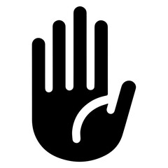 Obraz premium hand stop gesture icon