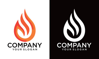 fire logo design with modern colorful