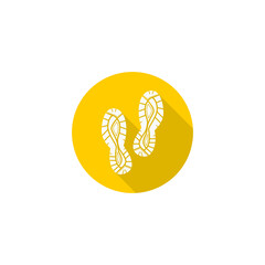 Footprint sport shoes icon isolated on transparent background